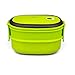 D'Eco Microwavable Lunch Box- Stacking Two Tier Tiffin with Vacuum Seal Lid with carrying handles- BPA Free