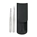 Tweezerman Petite Tweeze Set with Travel Case - Point and Slant Tweezers, Tweezers for Travel (Assorted Colors)