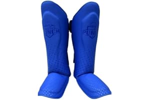 Right Punch Shin Guards Kickboxing Leg Pads with Instep Protection, Muay Thai MMA Martial Arts Kicking Sparring Training Gear