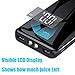 Power Bank 24000mAh Portable Charger with LED Light with SOS Signal Function, Battery Pack with Dual Outputs, LCD Display, High Capacity External Battery Backup for iPhone, Samsung Galaxy, ipad.