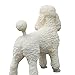 Zonstore Home Decor Dog Statue Standing Poodle Figurine,White
