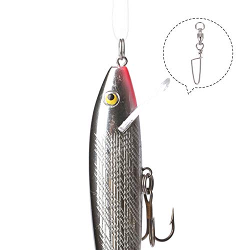 ULTECHNOVO 20 Stück Angelwirbel mit Verriegelung Schnappangeln Schnappschwenker Kugellagerwirbel Edelstahl-Angelwirbel… – Bild 5