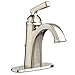 American Standard 7018101.295 Edgemere Single-Hole Bathroom Faucet, Brushed Nickel