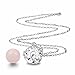 EUDORA Harmony Bola Tree of Love Angel Chime Caller Pendant 20mm Musical Chime Prayer Bell 30'' Necklace Peach