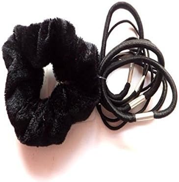 Velvet Scrunchie and Elastic Set. In 6 School Colours.