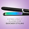 INFINITIPRO BY CONAIR 1 Inch Titanium Flat Iron; 1-inch Flat Iron with Extra-Long Plates; Rainbow finish