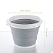 Attac Foldable Bucket Folding Fishing Outdoors Hiking Collapsible Water Carrier Silicone Camping Caravan, Grey/White, 10 Liter