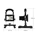 LE 10W Rechargeable Portable LED Work Light, 60W Halogen Bulb Equivalent, 700lm, Adapter and Car Charger Included, Waterproof, Outdoor Floodlight