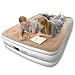 Joofo Air Mattress Queen,Breathability and Comfort Double HIGH Raised Inflatable Airbed with Upgraded Built-in Pump for Guests,Kids,Camping& 3-Year Guarantee Bed Height 18" (Queen)