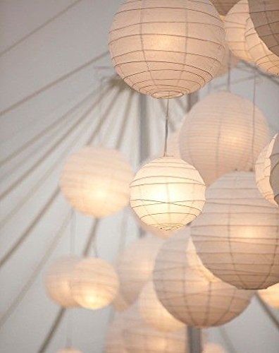 White Colour Paper lamp-12 Inchs Set of 6