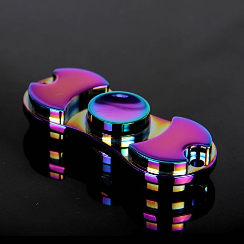Fidget Spinner, Hand Spinner, Relieve Stress Anxiety ADHD Fidget Toy for Adult Children by CRANACH (two colorful 001)