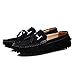 SUNROLAN Men's Casual Suede Leather Tassel Slip-On Loafers Outdoor Low Boat Shoes Driving Car Moccasins