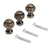 dophee 6Pcs Round Cabinet Knobs, Pumpkin Pattern Drawer Pulls Handles with Screws for Furniture Kitchen Cupboard Dressers Closet Wardrobe, 14x19mm/0.55