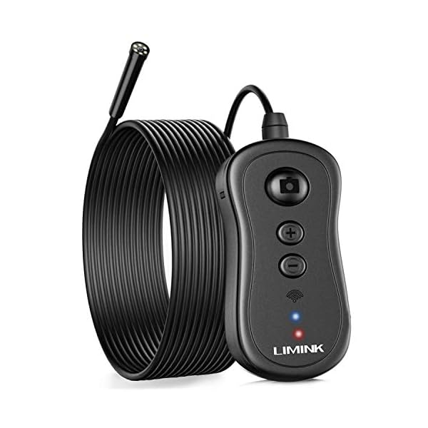 Endoskopkamera mit LED Licht, LIMINK WiFi Endoskop Kamera Handy Inspektionskamera HD 1080P 5.5mm Zoombare Halbsteife…