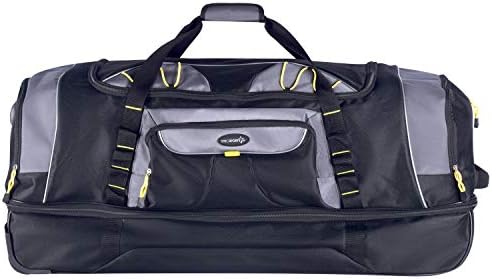 TPRC Sierra Madre II Upright Rolling Duffel Bag, Black/Gray, 36-Inch