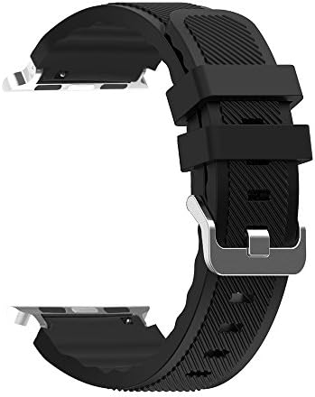 For Apple Watch Bands, Lakvom Replacement iWatch Wristbands Silicone and Sport Straps Resists Sweat for Apple Watch (Black, 42mm)