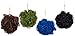 Desire Health and Beauty: Loofah Exfoliating Soft Sponge Brush Bath Ball Mesh Luxury Shower Pouf Eco-friendly Pack of 4 set(70g/pcs)