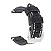 Black 20mm Genuine Leather Wristwatch Watch Band Oil Tan Vintage Watchband for Men with Stainless Buckle