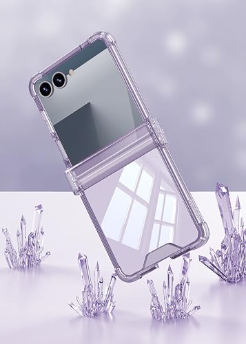 Hauw Funda Galaxy Z Flip7 5G,Funda de Teléfono Translúcida de Silicona Suave con Bisagra Ultrafina Todo Incluido Compatible con Samsung Galaxy Z Flip7 5G,Negro