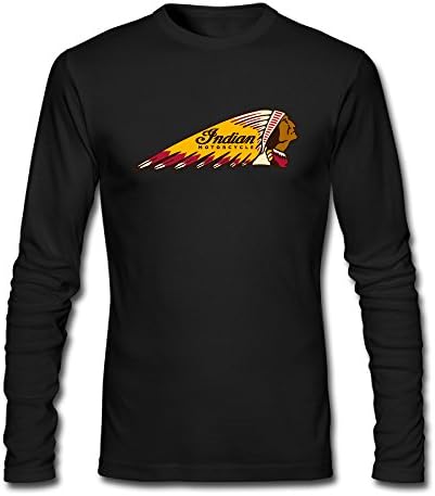 Indian Motorcycle Store118 Long Sleeve Men's Organic Cotton T-shirts New Style Soft