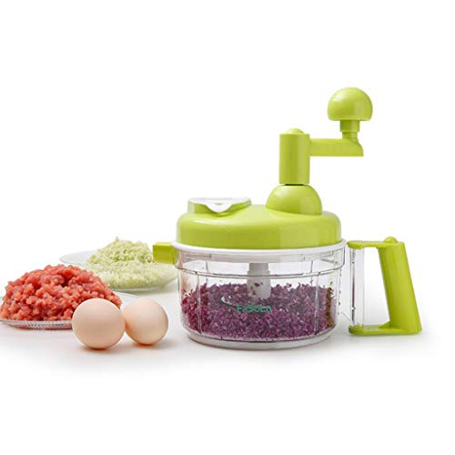 Manual Food Chopper For Vegetable Fruits Nuts Onions Chopper Hand Pull Mincer Blender Mixer Food processor by Puyujin (Green) - Thumbnail 3