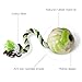 TC JOY Dog Toy Ball with Rope, 3 Inches Interactive Dog Chew Toy, Good for Aggressive Chewers, Healthy and Safe for Large Dogs