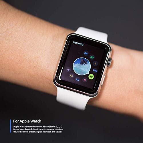 Apple Watch Screen Protector (38mm Compatible iWacth Series 3/2/1) HD Screen Protector Anti-Bubble Scratch-Resistant Guard Cover 3D Protective Soft Film for iWatch 38mm Series 3/2/1 [2 Pack] - Thumbnail 6