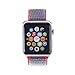 Pantheon Woven Nylon Replacement Apple Watch Band by, Sport Loop Edition, For Men or Women, Strap fits the 38mm or 42mm Apple iWatch, Compatible Series 1, 2, 3, Nike (Pink and Blue, 38mm)