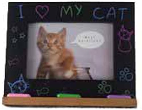 I Love My Cat Chalk Board Design Photo Frame