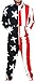 SKYLINEWEARS Men's Fashion Onesie Hooded Jumpsuit One Piece Non Footed Pajamas UsFull Redblue XL