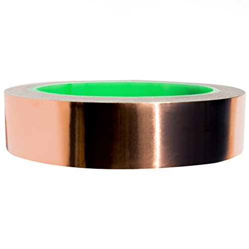 Freely Copper Foil Tape with Conductive Adhesive - 1 Pack (1inch x 45ft) – Slug Repellent, EMI Shielding, Crafts, DIY Projects, Stained Glass – Best Quality, Great Price