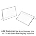 Azar 112703 8-Inch Width by 2-Inch Height Horizontal Name Plate Acrylic Sign Holder, 10 Count