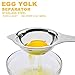 Egg Separator Egg White Yolk Filter Separator 304 Stainless Steel Egg Sieve Kitchen Gadget Cooking