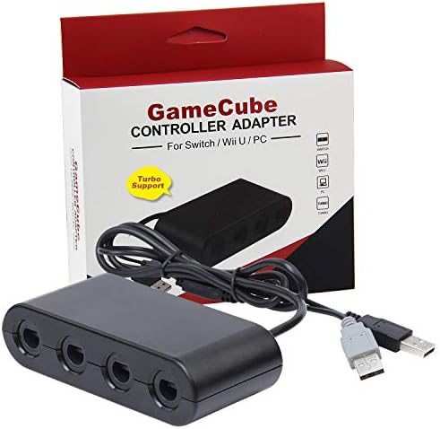 Gamecube Controller Adapter Switch Wii U PC 4 Ports 2018 Version Turbo Mode No Driver Needed Provide Best Super Smash Bros Game Experience