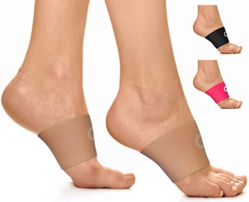 Compression Arch Support Sleeves for Men & Women (1 Pair) - Best Plantar Fasciitis Support Brace for Pain Relief, High Arch Pain, Flat Feet & Heel Spurs - Wear with Our Plantar Fasciitis Socks