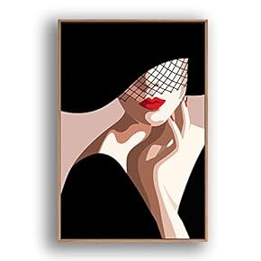 Framed Canvas Wall Art for Living Room, Bedroom Fashion Girl Canvas Prints for Modern Home Decoration Ready to Hang - 16"x24" inches