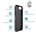Speck Products Presidio Grip Cell Phone Case for iPhone 7 - Black, 79987-1050