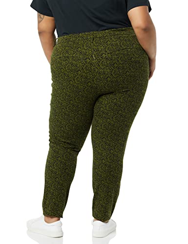 AMAZON ESSENTIALS WOMEN’S BI-STRETCH SKINNY ANKLE PANT (AVAILABLE IN PLUS SIZE), OLIVE ANIMAL PRINT, 34