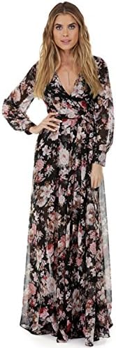 Lemontrip Maxi Dresses For Women, Black Plus Size Extra Large Cocktail Bridesmaid Dress 20