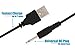 2 Fast Charging DC Vibrator Cable Cord for Rechargeable, Massagers, Work with Universal USB Power Supply Charger Black