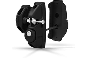 Safetech Hardware ViperX2 Gravity Gate Latch | Two-Side Entry Keyed | 2 Independent Latching Hooks Key Lockable Both Sides | Privacy Gate Gravity Latch | Vinyl, Wood, & Aluminum Gates - Black