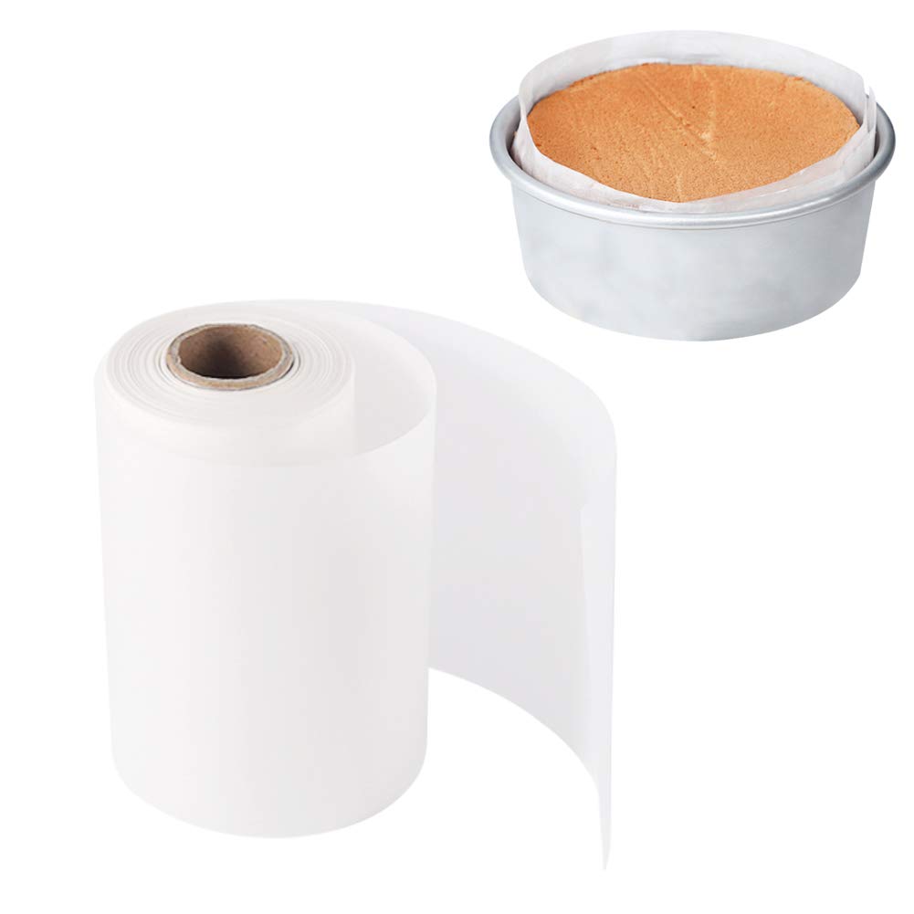 Cake Tin Liner, 7cm x 50m, Nonstick Cake Tin Side Liner/Small Baking Parchment Roll for Cake Tin, Springform Cake Tin and More (10cmx50m Available)