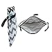 Baby Wet/Dry Unisex Reusable Diaper Bag Premium Travel Cotton Canvas Waterproof Chevron Best Shower Gift Bonus eBook