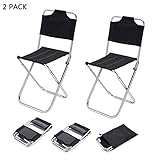 STYLOWY Multifunction Camping Stool 300lbs，Aluminum Outdoor Backrest Fishing Chair,Ultralight Compact Camp Footrest Stool with Storage Bag