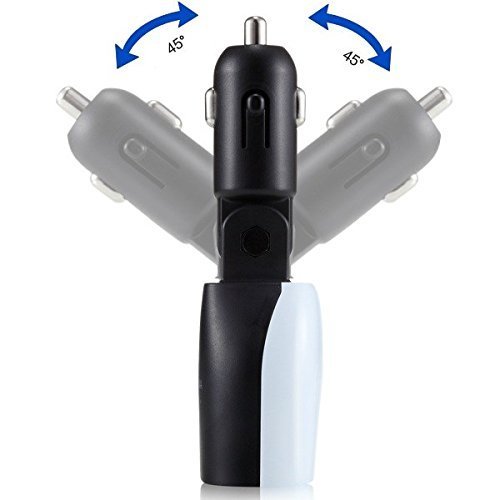 Car Charger, 3.4 A Car Charger Adapter Metal Dual USB Car Charger LED Display Car Voltage Detector Flush Fit Iphone X/ 8/7/ 6s/ Plus, iPad Air 2/ Mini 3, Galaxy S9/ S8/ S7 Edge Android Devices - Thumbnail 4