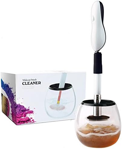 Brush Cleaner, Clean Makeup Brush – One Brush Cleaning Machine, Dry Makeup Brushes for Makeup Brush set in Seconds(Without Brush,White)