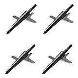 FreehawkÂ® Archery Hypodermic Standard Broadheads 2 Blade, Bow / Crossbow Broadheads | Trauma Series | Adjustable Cutting Diameter, 2.4