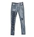 Elevin(TM)Women Hole Ripped Distressed Slim Boyfriend Denim Jeans Pants Trousers