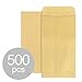 ACKO #7 Coin Money Envelopes for Cash 3 1/2 x 6 1/2 Small Envelope with Gummed Flap for Cash budgeting, gift or Money Saving, Brown Kraft Envelopes 500 Pack