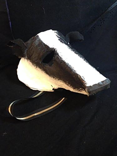 Badger mask, paper maché animal mask, lightweight costume headwear, for role play, cosplay, photoshoots, etc. Wind in the willows inspired, fantasy LARP mask.